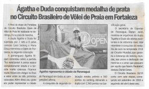 Ágatha e Duda conquistam medalha de prata no Circuito Brasileiro de Volei de Praia em Fortaleza